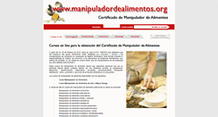 Desktop Screenshot of manipuladordealimentos.org