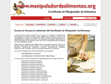 Tablet Screenshot of manipuladordealimentos.org